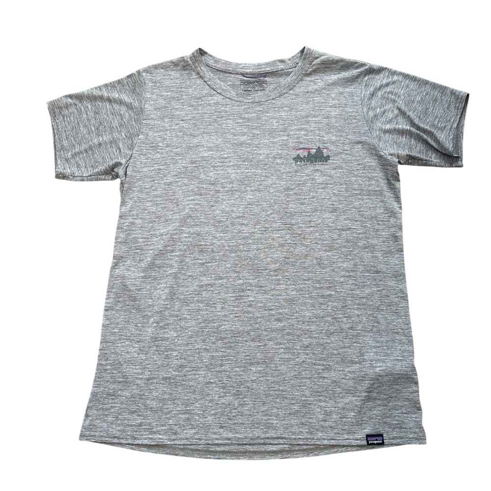 Patagonia Capilene Cool Daily Shirt Grey Heather Save Our Home Planet 45250 M